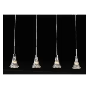 Image of Italux Lighting - Italux Patria Modern 4 Light Bar Pendant Ceiling Light, G9