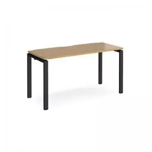Image of Adapt starter unit single 1400mm x 600mm - Black frame and oak top