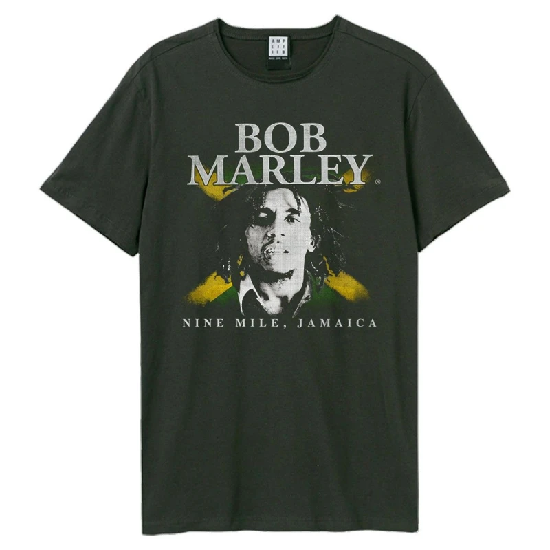Image of Amplified Amplified Men Bob Marley T-Shirt in Charcoal Size: Small Charcoal S Male 5063470407910