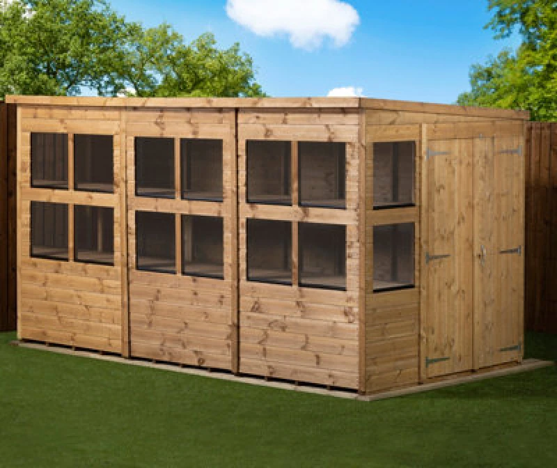 Image of Empire Sheds Empire Pent Potting Shed 12X6 Double Door