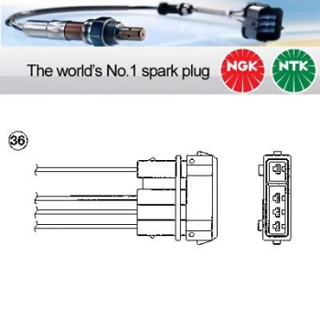 Image of 1x NGK NTK Oxygen O2 Lambda Sensor OZA457-I1 OZA457I1 (0414)