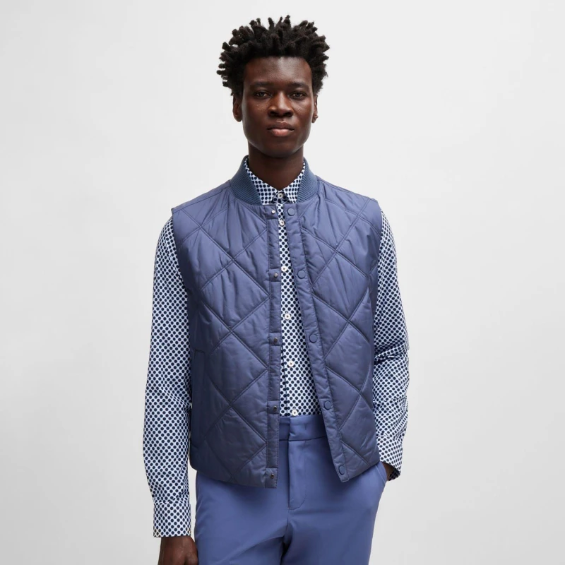 Image of Boss P-Canopus Water-Repellent Gilet Navy male 3XL