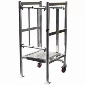 Image of 1 Tread Mobile Hop Up Smart Pod 2m Enclosed Guardrail Podium Platform Steps