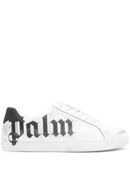 Image of PALM ANGELS Palm 1 Sprayprint Sneakers White Black