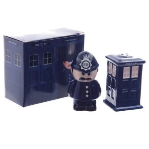 Image of Police Box and Policeman Salt and Pepper Set