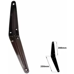 Image of Shelf Brackets Brown London Pattern Metal For Shelving Constructions - Size 200x250mm - Pack of 1
