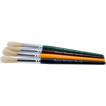 Image of Childrens Paint Brushes (Chunky), Set of 12 in 4 Colours - Major Brushes