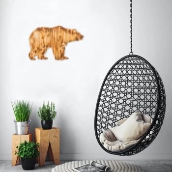 Image of Bear - Walnut Walnut Decorative Wooden Wall Accessory