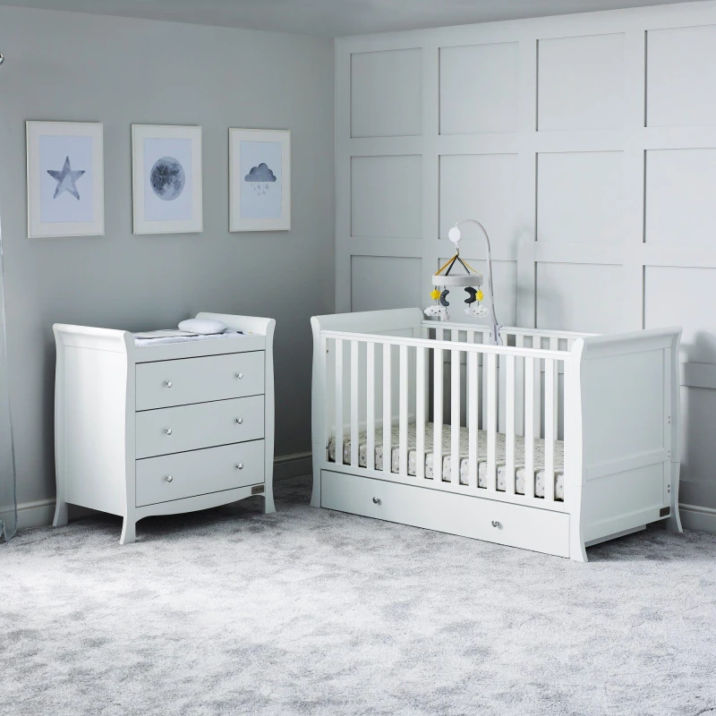 Image of Ickle Bubba Snowdon Classic 2 Piece Furniture Set White unisex one