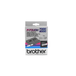 Image of Brother TX-211 P-touch Black on White Tape 6mm x 15m
