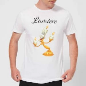 Image of Disney Beauty And The Beast Lumiere Mens T-Shirt - White