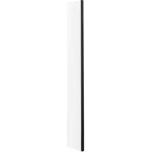 Image of Hudson Reed - 215mm x 1950mm Wetroom Return Screen with Black Fittings - WRSBP250 - Silver