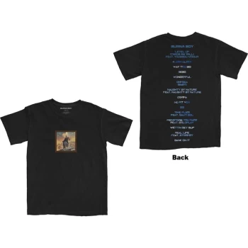 Image of Burna Boy - Album Tracks Unisex Medium T-Shirt - Black