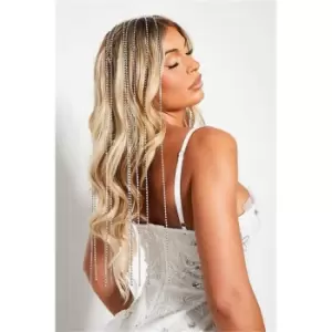 Image of I Saw It First Silver Diamante Tassel Hairband - Metallics