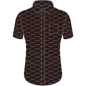 Image of Queen - Logo Pattern Unisex Medium T-Shirt - Black