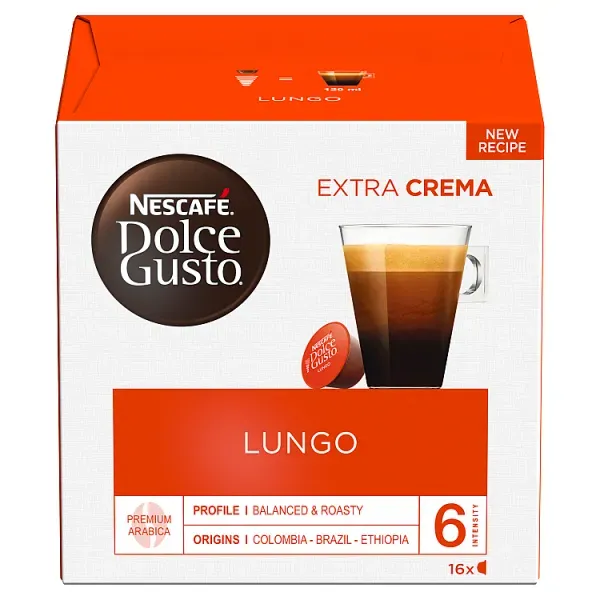 Image of Nescafe Dolce Gusto Lungo Coffee 16 Pods