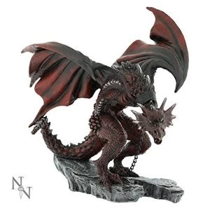 Image of Golnar Chained Red Dragon All Alator Dragons 23cm Statue