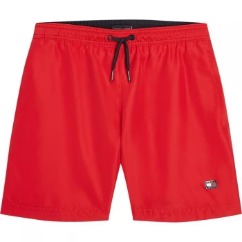 Image of Tommy Hilfiger Small Flag Swim Shorts - Red XLG