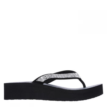 Image of Skechers Vinyasa Platform Flip Flops Ladies - Black