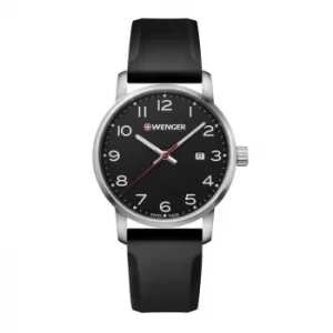 Image of Wenger Avenue Mens Black Silicone Strap Watch