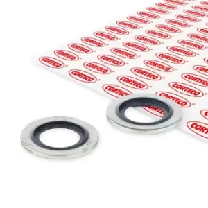 Image of CORTECO Oil Drain Plug Gasket FORD,FIAT,PEUGEOT 006337H 06566310106