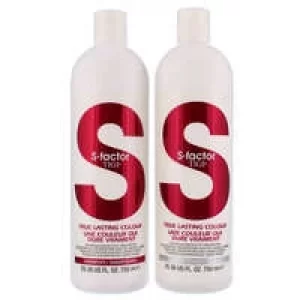 Image of TIGI S-Factor True Lasting Colour Tween Set: Shampoo 750ml and Conditioner 750ml