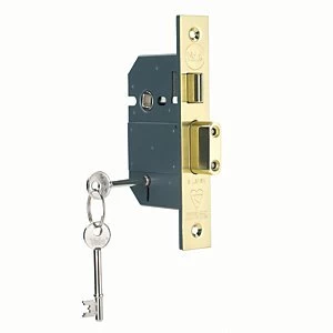 Image of Yale P-M560-PB-80 5 British Standard Lever Sashlock - Brass 76mm