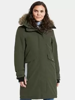 Image of Didriksons Erika Parka - Khaki, Size 38(Uk 12), Women