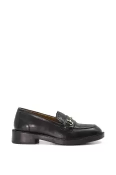 Image of 'Grid' Leather Loafers