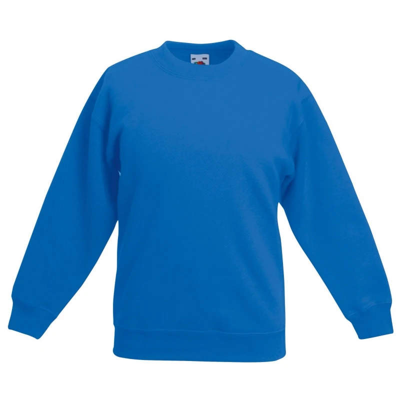 Image of Fruit of the Loom Premium 70 30 Sweatshirt in Blue Size: 12-13 Years Blue Unisex 12-13 Years