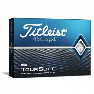 Image of Titleist Tour Soft 12 Pack Golf Balls - White