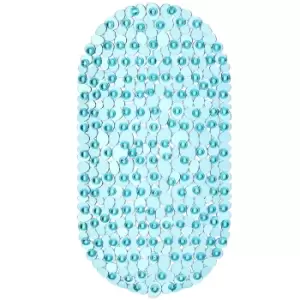 Image of Premier Housewares Blue Pebble PVC Bath Mat 69 x 36cm