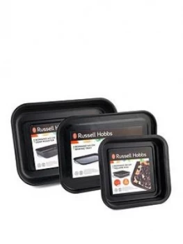 Image of Russell Hobbs Romano Vitreous Enamel Square Baking Pan, Baking Tray And Deep Roaster