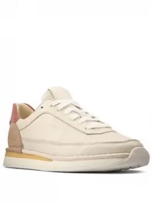 Image of Clarks Craftrun Lace Trainer, White, Size 7, Women