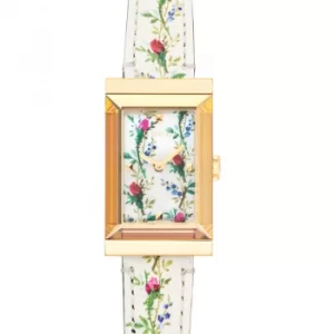 Image of G-Frame Mother of Pearl Floral Dial Ladies Watch