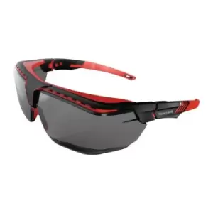 Image of Lunettes de protection Avatar OTG categorie EPI II branches noires/rouges verre