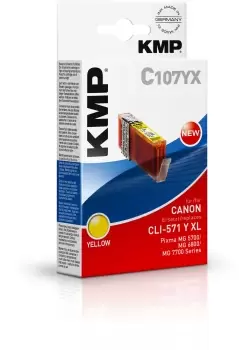 Image of KMP C107YX ink cartridge Yellow