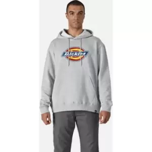 Image of Dickies Logo Graphic Fleece Hoodie Heather Grey L