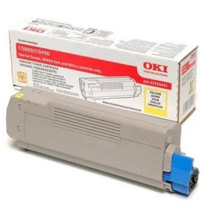 Image of OKI 43324421 Yellow Laser Toner Ink Cartridge