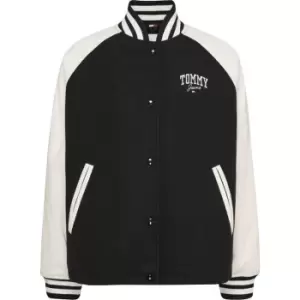 Image of Tommy Jeans Tjw Cord Wool Mix Letterman - Black