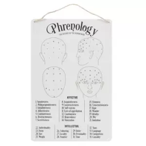 Image of Phrenology Map Hanging Sign