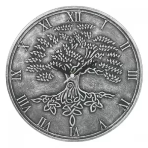 Image of Tree Of Silver Terracotta Clock By Lisa Parker