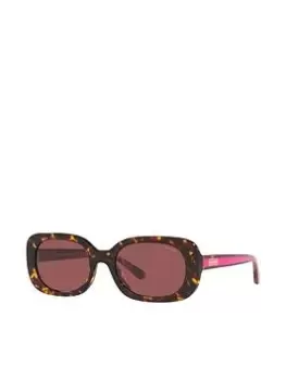 Image of Coach Oval Sunglasses - Dark Tortoise