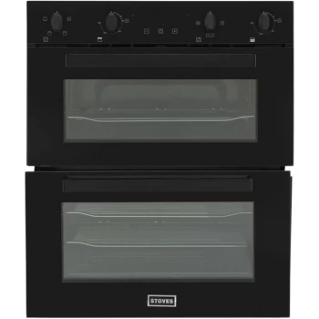 Image of Stoves ST BI702MFCT Built Under Electric Double Oven - Black - A/A Rated