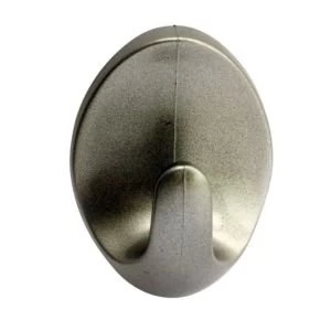 Image of BQ Silver Effect ABS Robe Hook Pack of 2