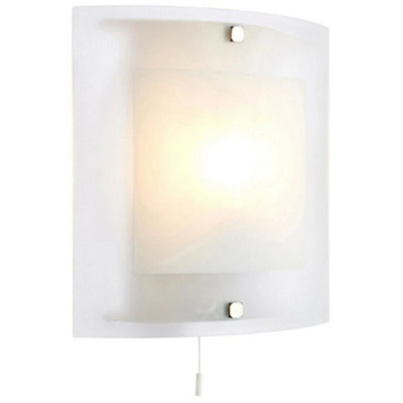 Image of Loops Dimmable LED Wall Light Square Curved Glass Modern Lounge Feature Lamp Lighting Clear
