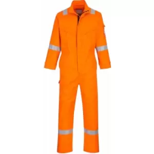 Image of Portwest Mens Bizflame Flame Resistant Work Overall/Coverall (S/R) (Orange) - Orange