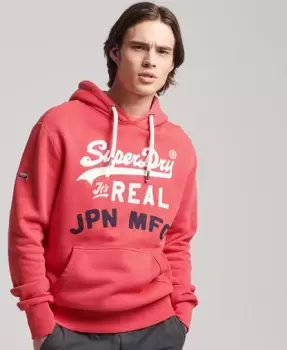 Image of Superdry Mens Vintage Logo American Classics Hoodie Red / Campus Red - Size: L