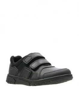 Image of Clarks Blake Street Junior Shoes - Black, Size 1 Older