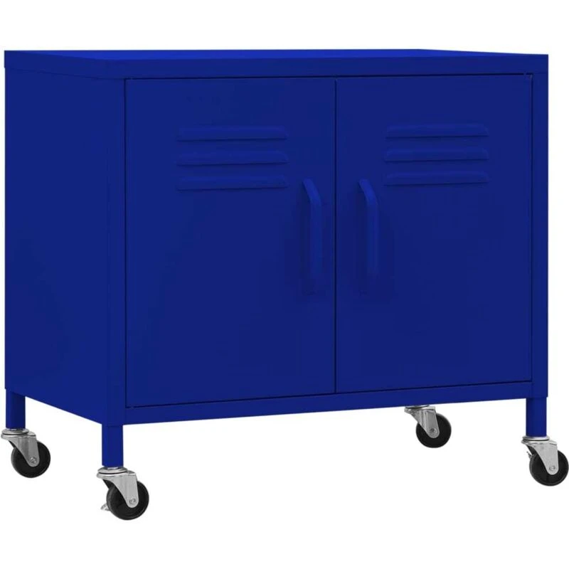 Image of VIDAXL Storage Cabinet Navy Blue 60x35x56cm Steel vidaXL 8720286565742